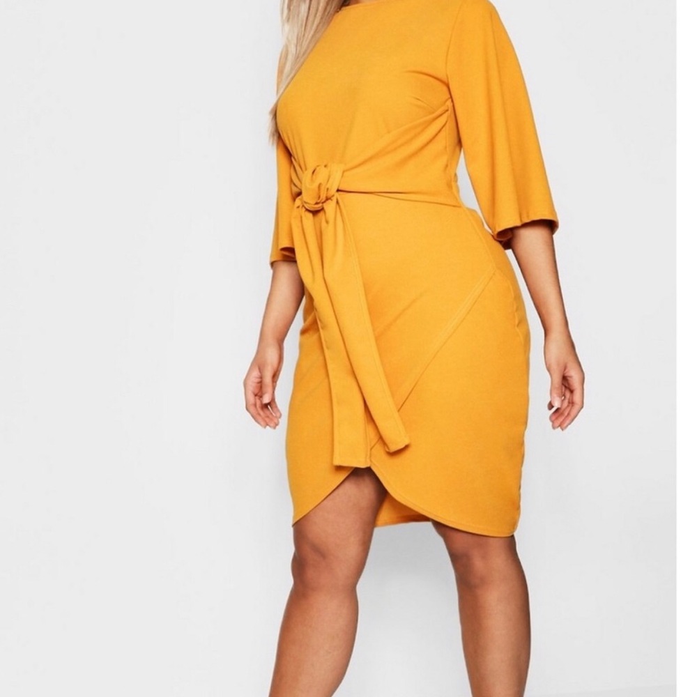 Kimono wrap front dress